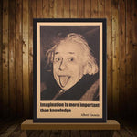 FREE Albert Einstein Poster " Imagination Is More Important Than Knowledge "