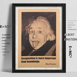 FREE Albert Einstein Poster " Imagination Is More Important Than Knowledge "