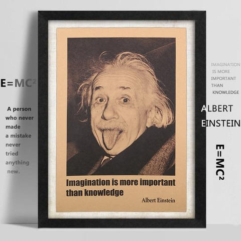 FREE Albert Einstein Poster " Imagination Is More Important Than Knowledge "